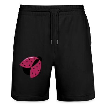Ladybug lucky charm | Vectorgraphic - Stanley/Stella Trainer Unisex Organic Jogging Shorts - black - Front - Nik (191cm) & Marisol (170cm)