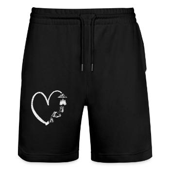 Camping de montagne en plein air Randonnée - Short de jogging bio TRAINER Stanley/Stella unisexe - noir - Devant - Nik (191cm) & Marisol (170cm)
