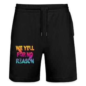 We Yell For No Reason - Budgie - Stanley/Stella Trainer Unisex Organic Jogging Shorts - black - Front - Nik (191cm) & Marisol (170cm)