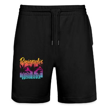 Piriápolis Uruguay - Stanley/Stella Unisex Bio Joggingshorts Trainer  - Schwarz - Vorne - Nik (191cm) & Marisol (170cm)