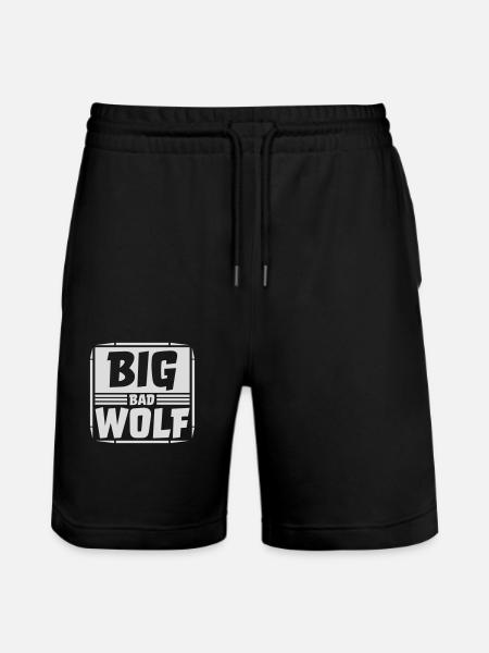 big bad wolf quote - Stanley/Stella Trainer Unisex Organic Jogging Shorts - black
