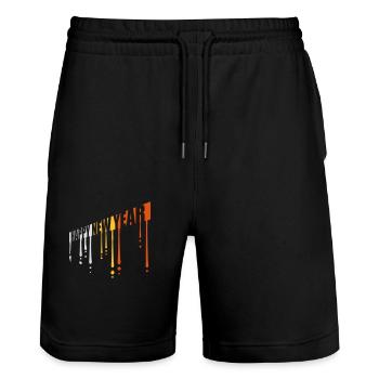 happy new year Zitat - Stanley/Stella Unisex Bio Joggingshorts Trainer  - Schwarz - Vorne - Nik (191cm) & Marisol (170cm)