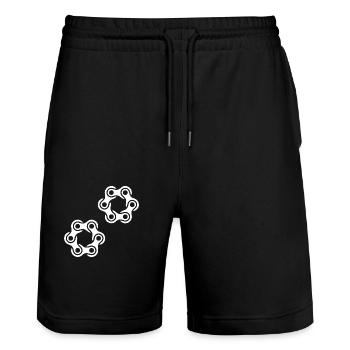 Triathlon Swim Bike Run Marathon - Stanley/Stella Unisex Bio Joggingshorts Trainer  - Schwarz - Vorne - Nik (191cm) & Marisol (170cm)