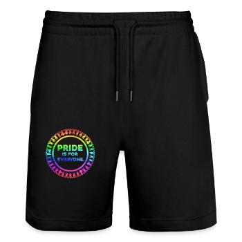 Stolz ist für alle da - Stanley/Stella Unisex Bio Joggingshorts Trainer  - Schwarz - Vorne - Nik (191cm) & Marisol (170cm)