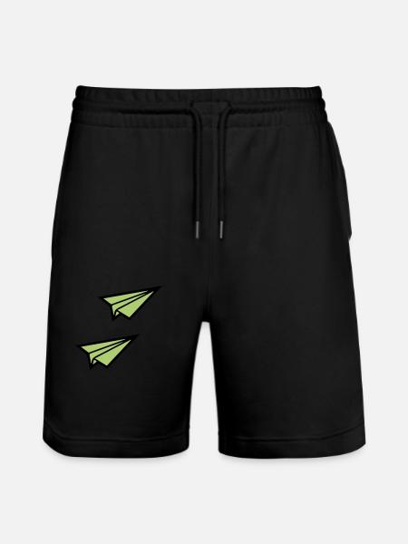 Paper Airplane 2 - Stanley/Stella Trainer Unisex Organic Jogging Shorts - black