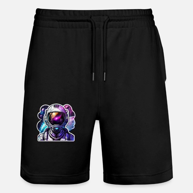 casque astronaute et galaxie - Short de jogging bio TRAINER Stanley/Stella unisexe - noir