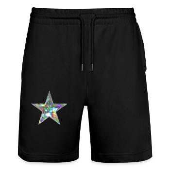 Stern - Stanley/Stella Unisex Bio Joggingshorts Trainer  - Schwarz - Vorne - Nik (191cm) & Marisol (170cm)