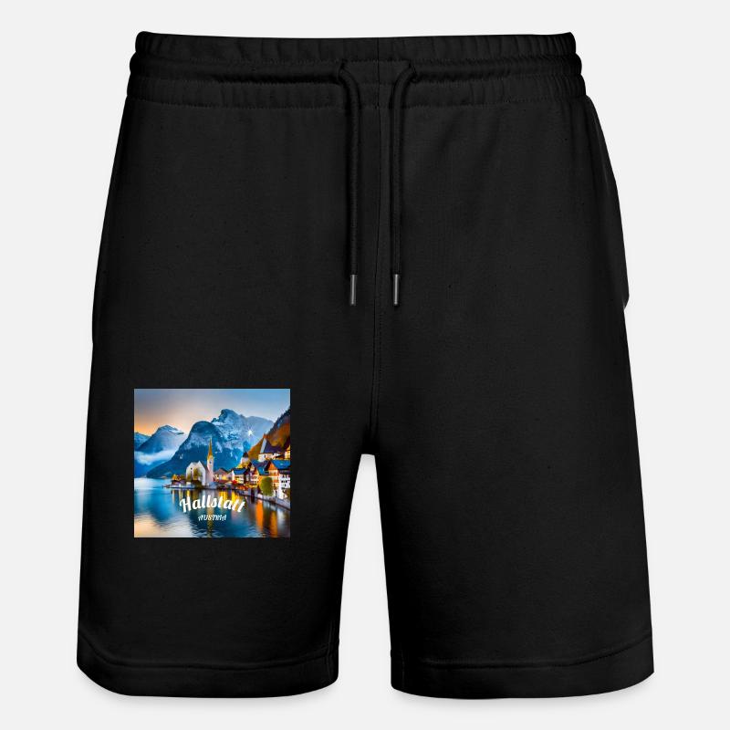 Hallstatt le matin - Short de jogging bio TRAINER Stanley/Stella unisexe - noir