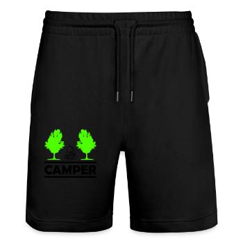 campeur - Short de jogging bio TRAINER Stanley/Stella unisexe - noir - Devant - Nik (191cm) & Marisol (170cm)