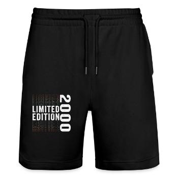 Édition limitée 2000 - Génial 23e anniversaire - Short de jogging bio TRAINER Stanley/Stella unisexe - noir - Devant - Nik (191cm) & Marisol (170cm)