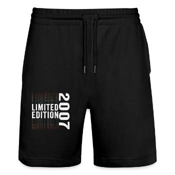 Limitierte Auflage 2007 - Toller 16. Geburtstag - Stanley/Stella Unisex Bio Joggingshorts Trainer  - Schwarz - Vorne - Nik (191cm) & Marisol (170cm)