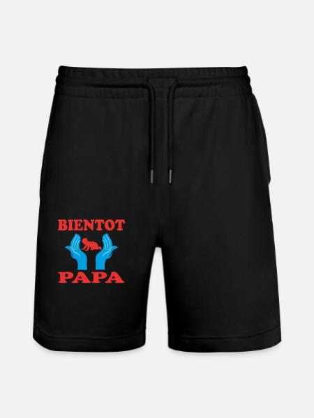 SOON TO BE A DAD - Stanley/Stella Trainer Unisex Organic Jogging Shorts - black