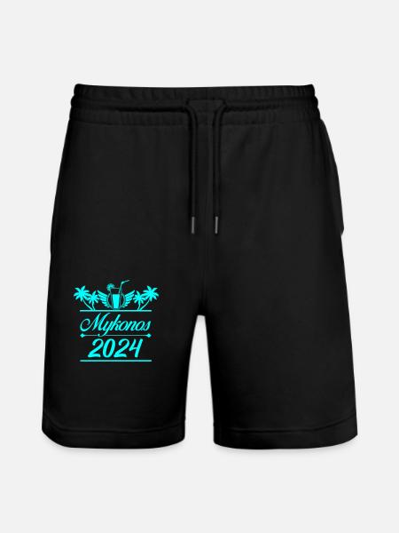 Mykonos 2024 - Stanley/Stella Trainer Unisex Organic Jogging Shorts - black