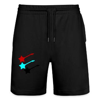 Guitares Star - Short de jogging bio TRAINER Stanley/Stella unisexe - noir - Devant - Nik (191cm) & Marisol (170cm)