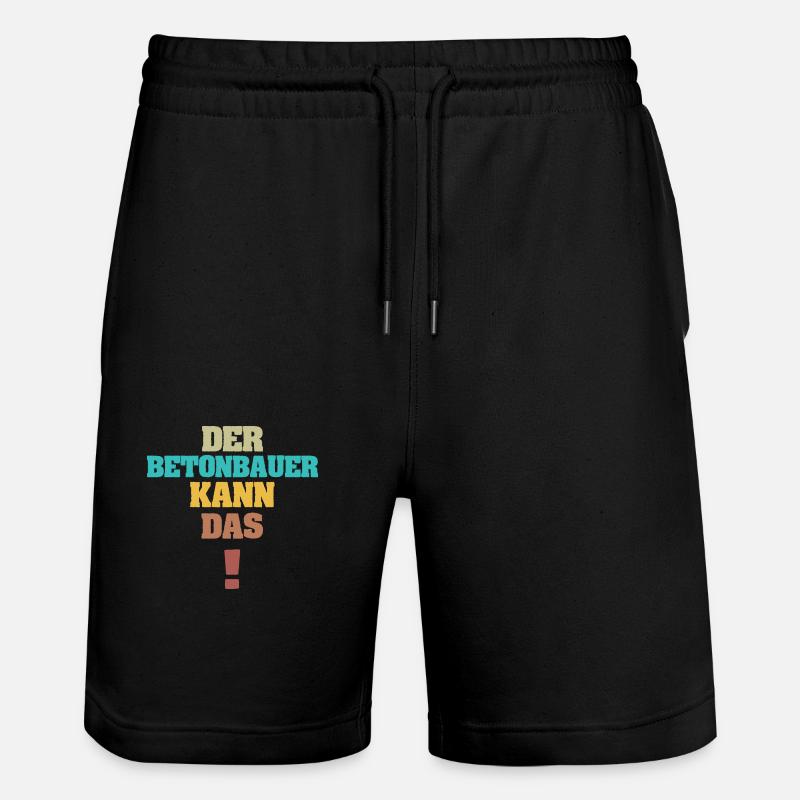 Cadeau pour le bétonnier - Short de jogging bio TRAINER Stanley/Stella unisexe - noir