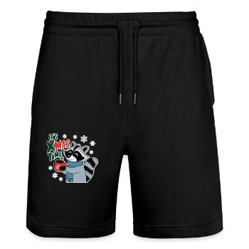 l'instant de noel - hiver mignon - Short de jogging bio TRAINER Stanley/Stella unisexe - noir - Devant - Nik (191cm) & Marisol (170cm)