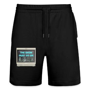 PVM Lover - Der Schnee muss weiter gehen - Stanley/Stella Unisex Bio Joggingshorts Trainer  - Schwarz - Vorne - Nik (191cm) & Marisol (170cm)