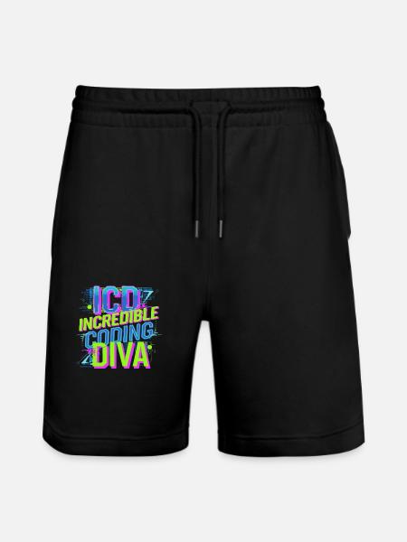 Creative minds in medical code - Stanley/Stella Trainer Unisex Organic Jogging Shorts - black