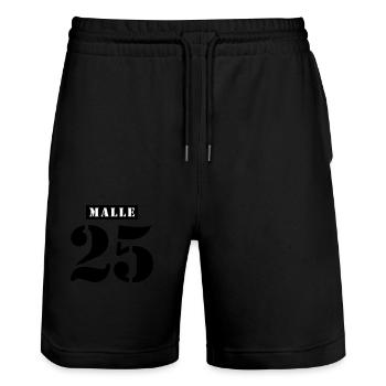 Malle 2025 Urlaub - Stanley/Stella Unisex Bio Joggingshorts Trainer  - Schwarz - Vorne - Nik (191cm) & Marisol (170cm)