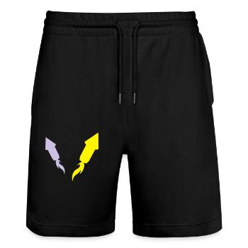 Böller - Short de jogging bio TRAINER Stanley/Stella unisexe - noir - Devant - Nik (191cm) & Marisol (170cm)