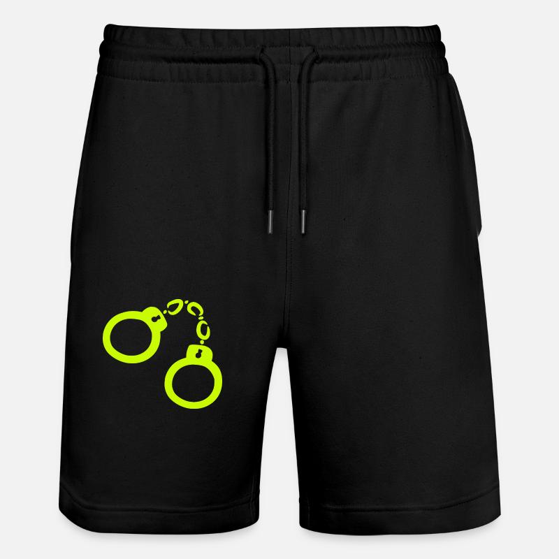 Handschellen Gelb - Stanley/Stella Unisex Bio Joggingshorts Trainer  - Schwarz