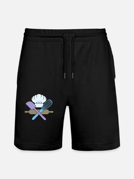 Bakning & Konditoriälskare, bakverktyg & redskap - Ekologiska joggingshorts Trainer unisex från Stanley/Stella - svart