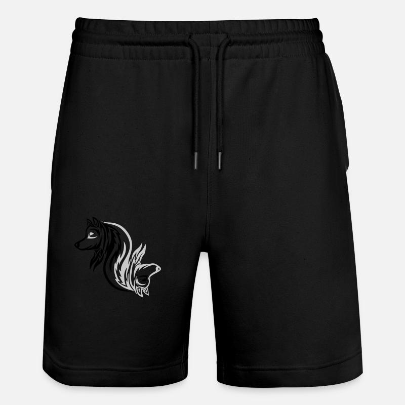 Gut Böse Wolf - Stanley/Stella Unisex Bio Joggingshorts Trainer  - Schwarz