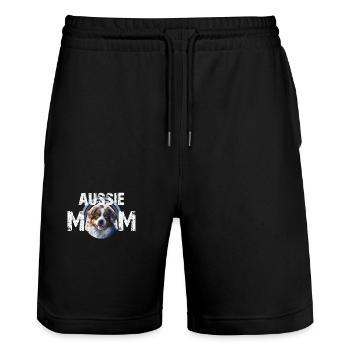 Berger australien - Short de jogging bio TRAINER Stanley/Stella unisexe - noir - Devant - Nik (191cm) & Marisol (170cm)