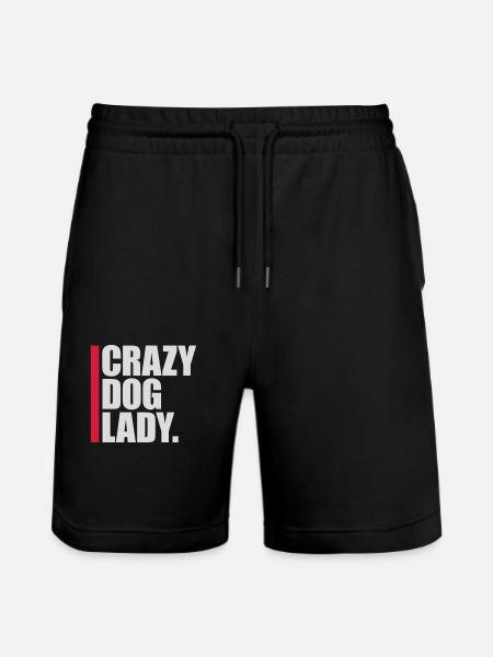 Crazy Dog Lady citat - Stanley/Stella Trainer økologiske unisex joggingshorts - sort