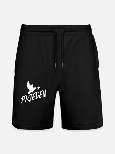 Frieden - Stanley/Stella Unisex Bio Joggingshorts Trainer - Schwarz