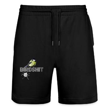 #Birdshit Großartig - Stanley/Stella Unisex Bio Joggingshorts Trainer  - Schwarz - Vorne - Nik (191cm) & Marisol (170cm)