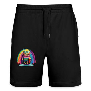 Pride Zombie 10 - Stanley/Stella Unisex Bio Joggingshorts Trainer  - Schwarz - Vorne - Nik (191cm) & Marisol (170cm)