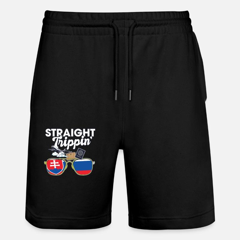Straight Trippin' Slovakia Vacances Voyage - Short de jogging bio TRAINER Stanley/Stella unisexe - noir