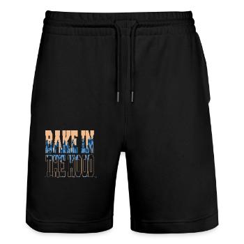 Pampered Chef Cook Cool Chef Curry Happy - Stanley/Stella Trainer Unisex Organic Jogging Shorts - black - Front - Nik (191cm) & Marisol (170cm)