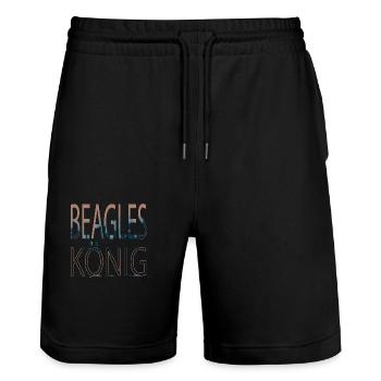 schäferhund hundeliebhaber pudel geek hund - Stanley/Stella Unisex Bio Joggingshorts Trainer  - Schwarz - Vorne - Nik (191cm) & Marisol (170cm)