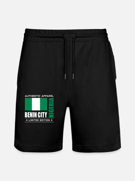 Benin City - Stanley/Stella Trainer Unisex Organic Jogging Shorts - black