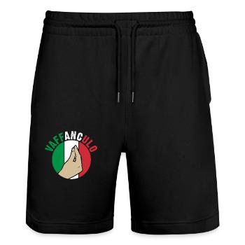 Italien Italiener Vaffanculo - Stanley/Stella Unisex Bio Joggingshorts Trainer  - Schwarz - Vorne - Nik (191cm) & Marisol (170cm)