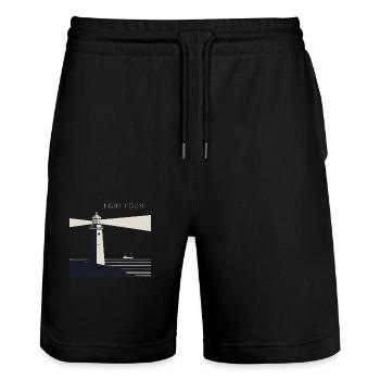 MAISON LÉGÈRE - Short de jogging bio TRAINER Stanley/Stella unisexe - noir - Devant - Nik (191cm) & Marisol (170cm)