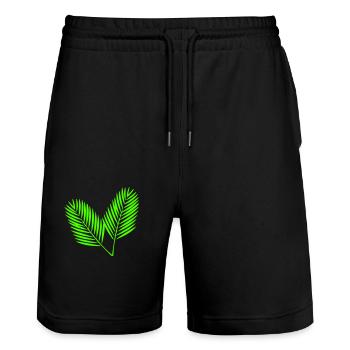 blatt 2 - Stanley/Stella Unisex Bio Joggingshorts Trainer  - Schwarz - Vorne - Nik (191cm) & Marisol (170cm)