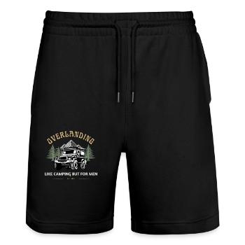 Overlanding Zubehör, Overlanding Gear, Offroad - Stanley/Stella Unisex Bio Joggingshorts Trainer  - Schwarz - Vorne - Nik (191cm) & Marisol (170cm)