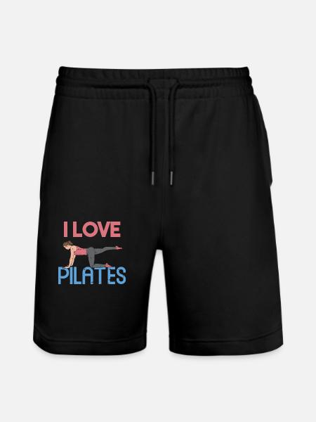 I love Pilates Gift - Stanley/Stella Trainer Unisex Organic Jogging Shorts - black