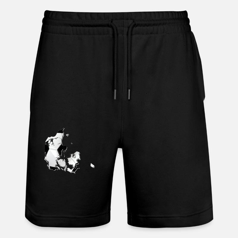 Denmark map frames real football - Stanley/Stella Trainer Unisex Organic Jogging Shorts - black