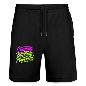 Cunning Baffling Powerful 10 - Stanley/Stella Unisex Bio Joggingshorts Trainer  - Schwarz - Vorne - Nik (191cm) & Marisol (170cm)