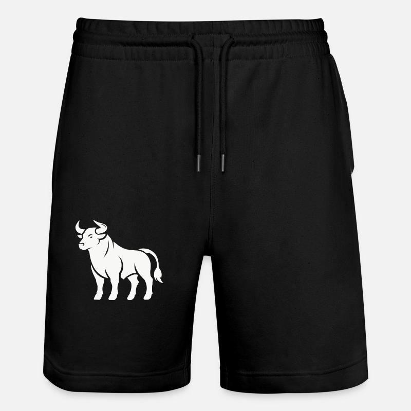 bull - Stanley/Stella Trainer Unisex Organic Jogging Shorts - black