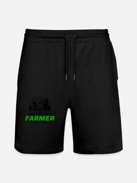 Farmer Farmer Farm - Stanley/Stella Trainer Unisex Organic Jogging Shorts - black