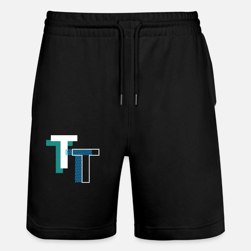 T Buchstabe - Stanley/Stella Unisex Bio Joggingshorts Trainer  - Schwarz