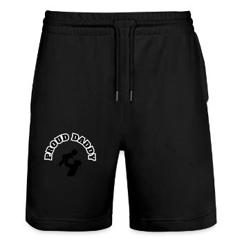 Proud Daddy Daughter Kid Black - Stanley/Stella Unisex Bio Joggingshorts Trainer  - Schwarz - Vorne - Nik (191cm) & Marisol (170cm)