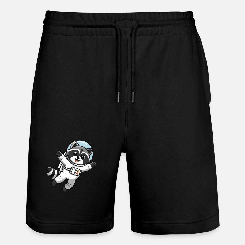 Astro Racoon - Astronaute de l’espace - Short de jogging bio TRAINER Stanley/Stella unisexe - noir
