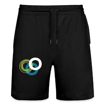 O Lettre - Short de jogging bio TRAINER Stanley/Stella unisexe - noir - Devant - Nik (191cm) & Marisol (170cm)