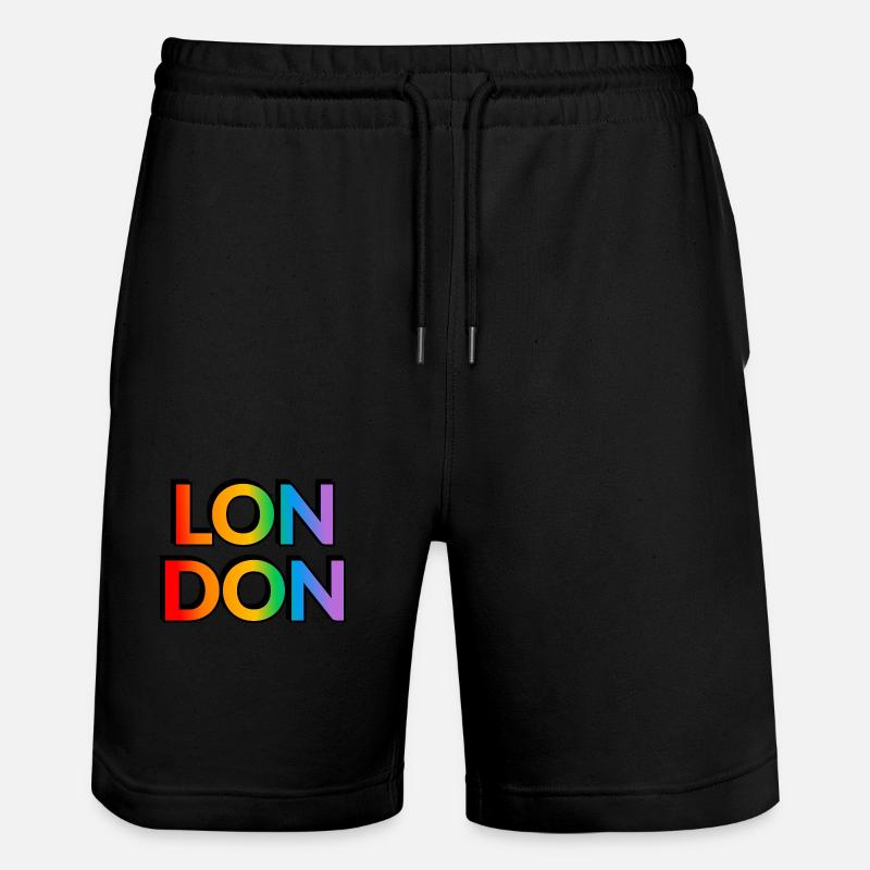 Fierté LGBTQ arc-en-ciel de Londres - Short de jogging bio TRAINER Stanley/Stella unisexe - noir